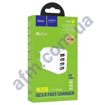 СЗУ блок Hoco C102A 2.1A 4USB білий