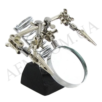 Тримач плат та паяльника MG16130 з лупою (d=65мм.,  5X збільшення)