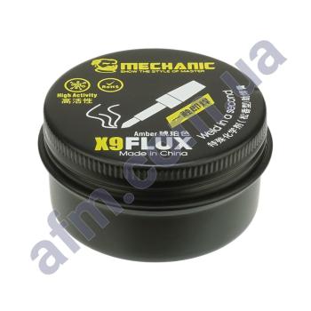 Флюс на основе канифоли Mechanic X9 20гр (высокоактивный,  безотмывочный,  янтарный)
