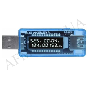USB тестер Keweisi kws-V20 вольтметр,  амперметр,  вимірник ємності акб SKU0000243