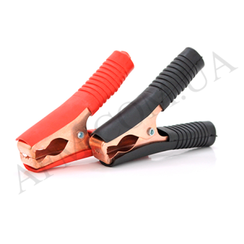 Крокодилы для акумулятора 80мм полная изоляция (комплект 2 шт)*