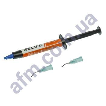 Клей UV Relife RL-035H Light filter glue для фиксации фильтров камеры,  в шприце 3ml