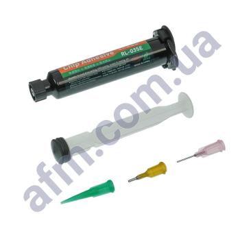 Компаунд Relife RL-035E Chip Adhesive для фиксации компонентов на плате,  чёрный,  в шприце 10ml