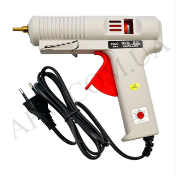 Термоклеевой пистолет TNI-U TU-965A (220V, 100W, регулювання t 140-220гр С, d=11.2мм)