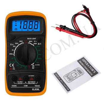 Мультиметр цифровой FK830L/ XL830L/ MAS830L с подсветкой (ток до 10А)*