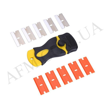 Ніж-скребок з запасными лезами FLS-011 для зняття залишків клея,  OCA та поляризаційної плівки*