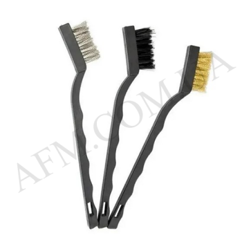 Набір проволочных щёток 3 в 1 (нейлонная,  латунная,  сталева)