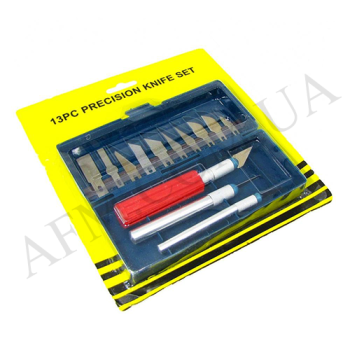 Набір скальпелів Aida A-313 (нож d=7мм з лезами 6шт,  ніж d=10мм з лезами 4 шт,  ніж d=10мм)