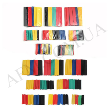 Набір термоусадочных трубок (164 шт,  4 цвета,  діаметр 1мм-14мм)*
