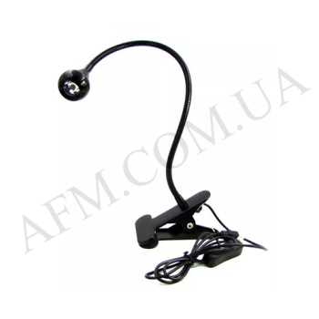 Лампа ультрафіолетова на гнучкою нозі з зажимом AD-016 (питание від USB 5V)