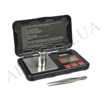 Весы карманные высокоточные CX-Series (0.01г - 200г з пинцетом та калибрующей гирей 50г)