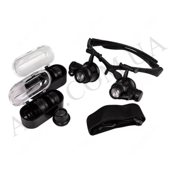 Бінокуляри NO.9892GJ з LED підсвічуванням (4 пари линз,  d=20мм,  10x/ 15x/ 20x/ 25x)