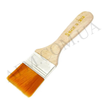 Кисточка антистатическая Aida №5 (деревянная ручка 11 см,  щетина 3.5 * 2.5 см)