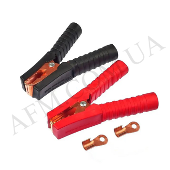 Крокодилы для акумулятора 140мм полная изоляция (комплект 2 шт)