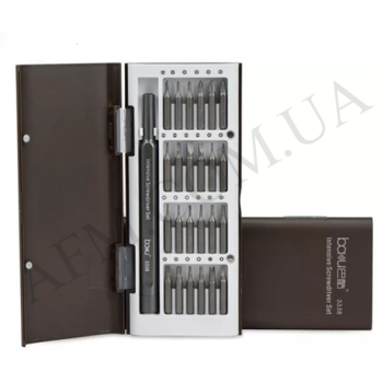 Набір викруток Baku BA-3338 з высокопрочной сталі S2 (ручка,  24 насадки)