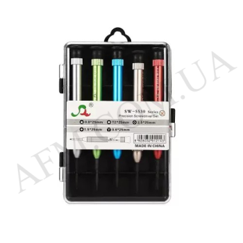 Набор отверток SW-5530 (отвёртки *0.8/ T2/ пенталоб 2.5/ крест 1.5/ Y 0.6)