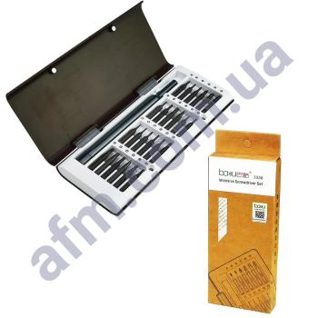 Набор инструментов Baku BA-3338 из высококрепкой стали S2 (ручка,  24 насадки)