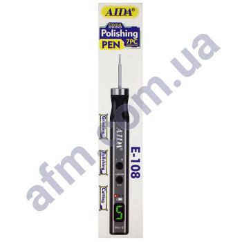 Бормашина аккумуляторная Aida E-108 (набор насадок для гравировки, шлифовки, полировки)