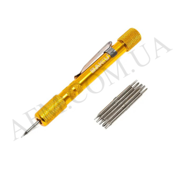 Набір викруток Baku BK-312 (Ручка з насад. T2, T3, T4, T5, T6, T7+1.5, +1.2, +2.0, -1.5, Y2.0 пенталоб0, 8