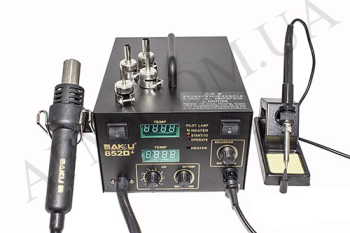 Паяльна станція Baku BK852D+ компрессорная,  фен,  паяльник