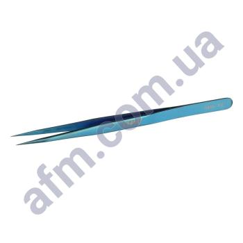Пинцет прямой AIDA ADS-13 голубое антистатическое покрытие