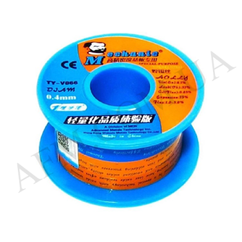 Припій Mechanic TY-V866 0.4мм,  40гр,  Sn 63%,  Pb37%