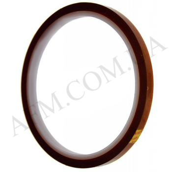 Термостойкий скотч каптоновий коричневий 8мм(max t 300гр)