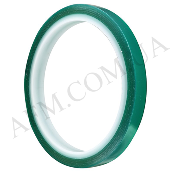 Термостойкий скотч каптоновый,  зелений 10мм (max t 250 гр)