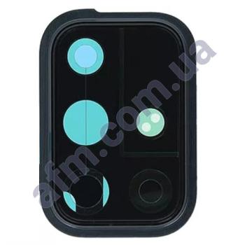 Скло камери Samsung A715 Galaxy A71 2020 чорне + чорна рамка