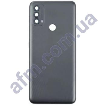 Задняя крышка Motorola XT2159 Moto E40 серая Carbon Grey + стекло камеры