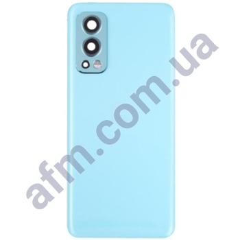 Задняя крышка OnePlus Nord 2 5G голубая Blue Haze + стекло камеры!