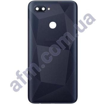 Задняя крышка Oppo A12 чёрная + стекло камеры!