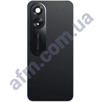 Задняя крышка Oppo A18/ A38 чёрная + стекло камеры
