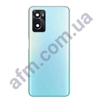 Задняя крышка Oppo A76/ A36 голубая Glowing Blue + стекло камеры