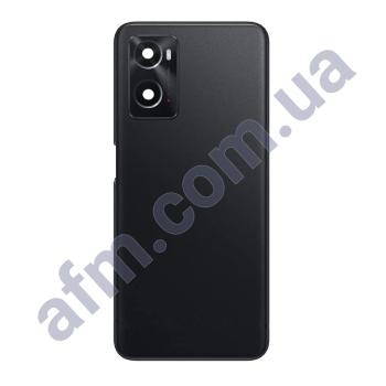 Задняя крышка Oppo A76/ A36 чёрная Glowing Black + стекло камеры