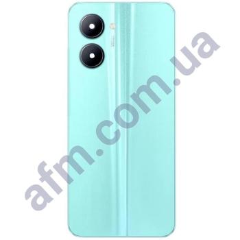 Задняя крышка Realme C33 2023 голубая Aqua Blue + стекло камеры