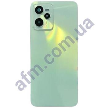 Задняя крышка Realme C35 зелёная Glowing Green + стекло камеры