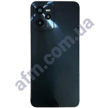 Задняя крышка Realme C35 чёрная Glowing Black + стекло камеры