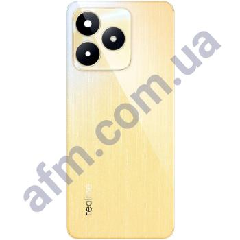 Задняя крышка Realme C53 золотая Champion Gold + стекло камеры