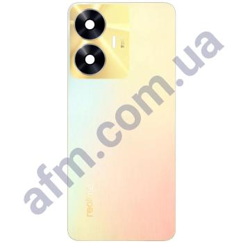 Задняя крышка Realme C55 золотая Sun Shower + стекло камеры