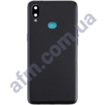 Задняя крышка Samsung A107 Galaxy A10S 2019 чёрная Black + стекло камеры