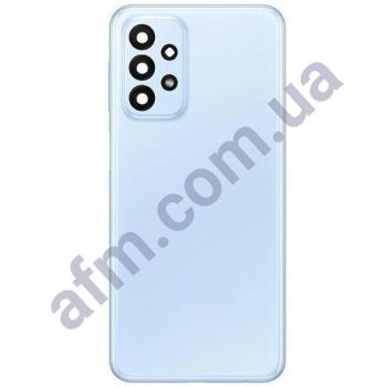 Задняя крышка Samsung A235 Galaxy A23 голубая Blue + стекло камеры!