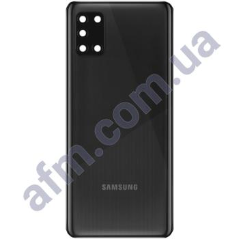 Задняя крышка Samsung A315 Galaxy A31 чёрная Prism Crush Black + стекло камеры