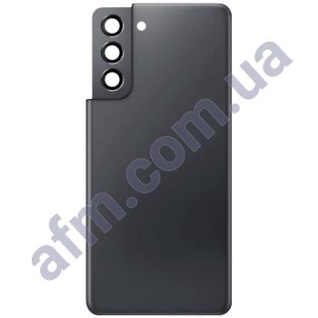 Задняя крышка Samsung G991 Galaxy S21 5G серая Phantom Grey + стекло камеры