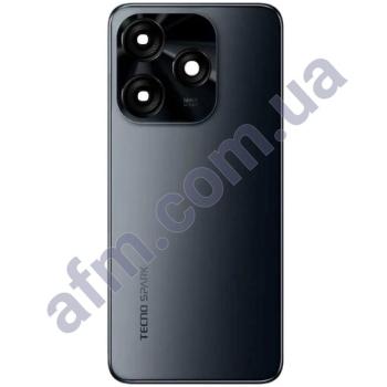 Задняя крышка Tecno Spark 10C чёрная Meta Black + стекло камеры
