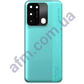 Задняя крышка Tecno Spark Go 2022 (KG5m) зелёная Turquoise Cyan + стекло камеры