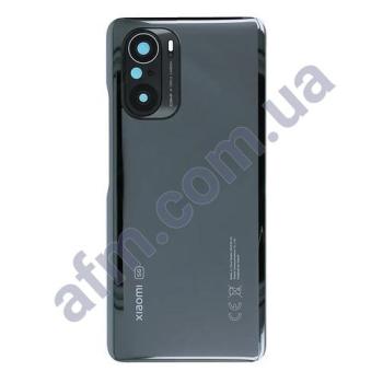 Задняя крышка Xiaomi Mi11i/ Redmi K40 Pro чёрная Cosmic Black + стекло камеры 64MP
