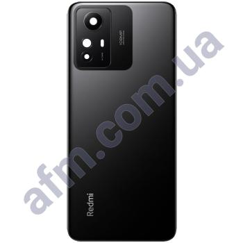Задняя крышка Xiaomi Redmi Note 12S чёрная Onyx Black + стекло камеры