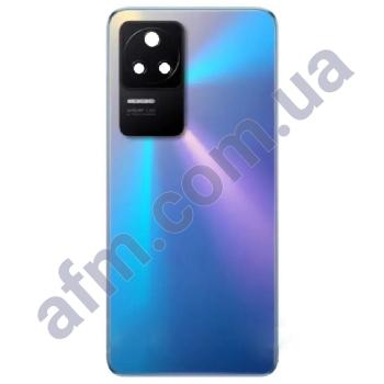 Задняя крышка Xiaomi Poco F4/ Redmi K40S голубая + стекло камеры!