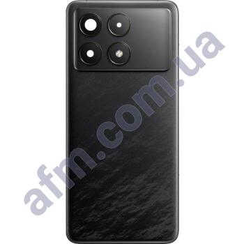 Задняя крышка Xiaomi Poco F6 Pro/ Redmi K70 чёрная + стекло камеры